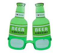 P'TIT CLOWN - Lunettes Fantaisies - Funny Party Glasses - Adulte - Parfaites pour Déguisement Carnaval, Cosplay, Soirée Cocktail, Fête Tropicale - Plastique (Lunettes Bière)