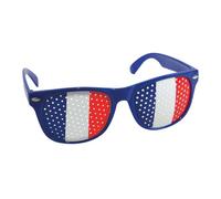 P'TIT CLOWN - Paire de lunettes Bleu Blanc Rouge - Parfait pour supporter la France lors des Célébrations et Événements Sportifs (Grilles)