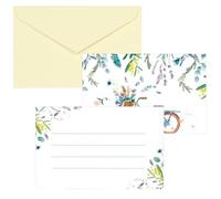 P'TIT Clown re23326 - Lot de 8 cartons d'invitation avec enveloppe champêtre