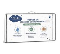 P'tit Lit - Housse Protection Matelas bébé 60x120 cm - Protection Totale Imperméable - Sac Déménagement - Stockage - Fermeture Éclair - Ép. jusqu'à 12 cm