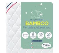 P'tit Lit – Matelas bébé Bamboo – Viscose douce, déhoussable, sans traitement chimique – 60x120 cm