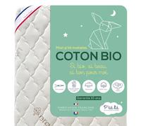 P'TIT LIT - Matelas Enfant/Bébé Coton Bio - 70x140 cm - 100% Coton : matière Naturelle d'origine Végétale - sans Traitement Chimique - Déhoussable - Oeko Tex® - Fabrication Française