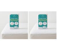 P'tit lit - Protège Matelas Bébé Anti Acariens | Alèse Imperméable 60x120 cm - Bouclette 100% Coton - Absorbant et Silencieux - Oeko Tex® (Lot de 2)