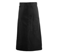 PTJJXA Demi Tablier Cuisine Homme, Tablier Serveuse, Tablier avec Poches Unisexe, Restaurant Long Imperméable Chef Tablier, Tablier à Taille Longue pour Serveurs, Bistro, Maison Café, 70x70cm (Noir)
