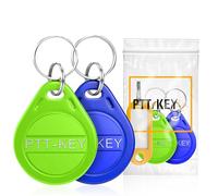 PTT-KEY® | Lot de 2 Badges RFID 13.56Mhz | Programmable MCT sur Smartphone Android | UID Modifiable | Puce CUID | Vigik Universel | NFC Tag | Passe Partout | Badge Immeuble | Lecteur RFID