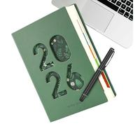 Pu Leather Planner 2026 - Carnet de calendrier A5 de 365 jours | Agenda hebdomadaire et mensuel de jandécembre Agenda scolaire Réunion Planning de travail École Salle de classe