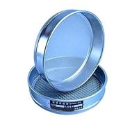 PUAISJN Tamis d'essai en Acier Inoxydable, Ensemble de Tamis Laboratoire en Acier Inoxydable 304, Paquet 2, Fond Couvercle galvanisé 20cm, Maille 10-200(20 Mesh(0.9mm))
