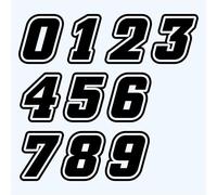 Pubblimania Motorcycle Motocross Sticker Set Stiker Labels For Motorcycle, Car, Motocross, Quad, Scooter, Rv, Truck (1 Set Of 10 Numbers)