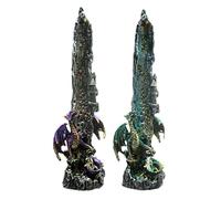 Puckator 1 x Encens Déco Cendrier Dragon Cascade Résine Mixte Hauteur 26 cm Largeur 8 cm