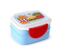 Puckator Bento Boîte à déjeuner avec couverts et fermeture à clip - Fast Food - Foodiemals - Schiscetta déjeuner
