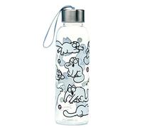 Puckator BOT165 Simon's Cat 2021 Bouteille d'eau en Plastique incassable réutilisable avec Couvercle métallique 500 ML