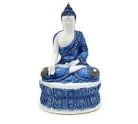 Puckator Bouddha thaïlandais - Blanc et Bleu - Lotus