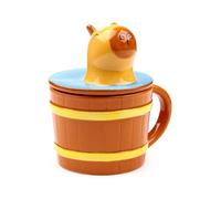 Puckator Tasse céramique Capybara avec couvercle – Grande pour hommes et femmes, cadeau mignon