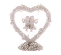 Puckator CHE75 Figurine Anges Amoureux sur Balançoire, Blanc