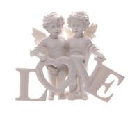 Puckator Figurine CHE82 Couple d'ange tenant les lettres Love