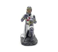 Puckator Chevalier croisé agenouillé avec épée et Casque - Chevalier médiéval - Figurines pour décoration d'intérieur - Chevaliers du passé - Figurines d'action Miniatures Templiers