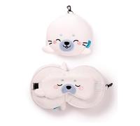 Puckator Coussin de voyage Kai la Phoque – avec masque Relaxeazzz