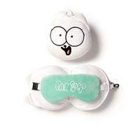 Puckator Coussin Voyage Relaxeazzz Peluché 2-en-1 Simon's Cat - Chat Blanc