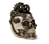 Puckator Crâne de Décoration - Steampunk avec Rouages et Ressorts
