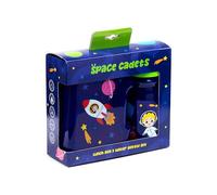 Puckator Ensemble boîte à goûter pour enfant (boîte à déjeuner pour aliments et gourde) sur le thème de l'espace, sans BPA