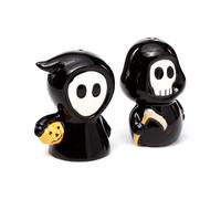Puckator Ensemble salière et poivrière en céramique Skull Boy et Ghost Boy
