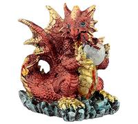 Puckator Figurine de Dragon mère et bébé Qui éclore en résine, Multicolore, Hauteur 11 cm, Largeur 11-12 cm, Profondeur 9-10 cm