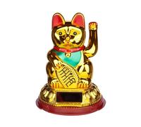 Puckator Figurine Maneki Neko Signe de Main - Chat Porte-Bonheur Doré