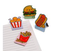 Puckator Foodiemals Lot de marque-pages magnétiques pour restauration rapide - Joli marque-page magnétique - Cadeaux de Père Noël secret pour marque-pages, marque-page, onglets cadeaux pour amoureux