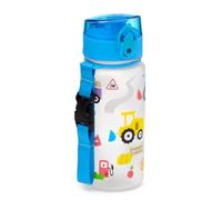 Puckator Gourde Enfant 350ml en Plastique Renforcé avec Couvercle à Bouton-Poussoir - Little Tractors - Tracteur de Ferme