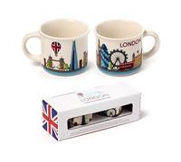 Puckator London Icons London Skyline Lot de 2 tasses à expresso en porcelaine