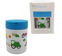 Puckator LPOT22B Little Tractors Pot à déjeuner Isotherme réutilisable en Acier Inoxydable Chaud et Froid 400 ML - Tracteur de Ferme
