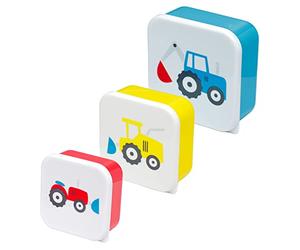 Puckator - Lunchboxen & Brotdosen - Wohnen & Garten - Little Tractors Lunchboxen Brotdosen 3er Set M/L/XL, Blue