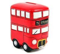 Puckator MB98 Tirelire Design Bus Anglais Céramique Rouge/Blanc/Jaune
