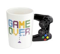 Puckator Mug à Anse Décorée - Manette de Console Vidéo GAME OVER, Cranberry