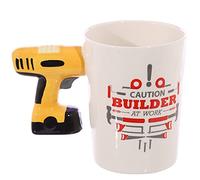Puckator Mug en céramique avec poignée en Forme de perceuse Multicolore Hauteur 10,5 cm Largeur 14 cm Profondeur 8,5 cm