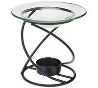 Puckator OB100 Brûleur à Huile Support Spirales Métal 12 x 12 x 11,5 cm, Noir
