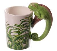 Puckator SMUG75 Mug avec Anse Design Caméléon Céramique Vert/Blanc