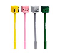 Puckator Stylo 1 stylo à pointe fine Minecraft (cochon/abeille/zombie/squelette) papeterie