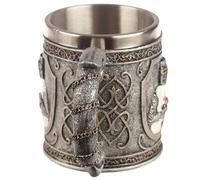 PUCKATOR Tasse 'Chevaliers des Croisades' en Résine avec Inox - Dimensions 10.5x15x9.5 cm