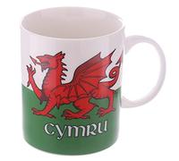 Puckator Tazze e Tazzine Tasse et tasse Dragon écossais Pays de Galles, Chine d'os, Mixte, Hauteur 9,5 cm Largeur 12 cm Profondeur 8 cm