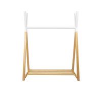 Puckdaddy® Portemanteau Montessori pour enfant Hugo, Blanc, rangement
