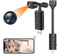 Pudet Luo Mini Camera Espion sans Fil, 4K UHD USB Micro Camera WiFi Espion Plug and Play avec Vision Nocturne et Alerte de Détection de Mouvement