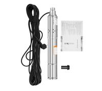 PUDLOR Pompe Immergée Pour Puits, 1600 L/H 250W 80M Acier Inoxydable Câble Pompe De Puits Submersible Automatique Pompe à Eau électrique 20 M Débit Pour Irrigation, Agriculture, Camping-Car