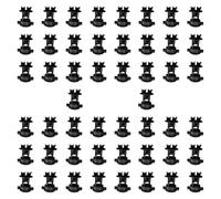 Pugermering 50 Isolateurs pour Clôture électrique, Clips pour Fil de Clôture, Matériel de Fixation, Bricolage, Isolateurs de Poteaux Haute Résistance pour Usage E, Noir