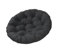 Pugermering Coussin de Siège de Chaise Ronde Coussin pour Chaise à Bascule Coussin de Sol Coussin pour Fauteuil Suspendu Grande Surface D'Assise Ergonomique Idéal, Noir