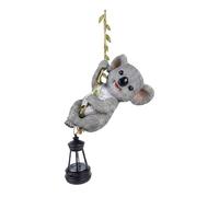 Pugermering Figurine Suspendue à énergie Solaire pour Le Jardin, Figurine Suspendue avec Lanterne Solaire, Lampe Paysagère, Décoration de Jardin pour Terrasse, Koala, 10.5 X 7.5 X 15.5 Cm