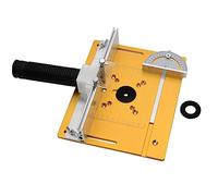 Pugermering Insert de Table de Défonceuse Plaque Aluminium Kit Banc de Menuiserie Pièce de Puissance pour Découpe et Finition Accessoire Fraiseuse Réglable Adapté, avec règle d'appui
