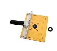Pugermering Insert de Table de Défonceuse Plaque Aluminium Kit Banc de Menuiserie Pièce de Puissance pour Découpe et Finition Accessoire Fraiseuse Réglable Adapté, avec support