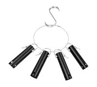 Pugermering Porte-Outils et Organisateur de Piscine, Support pour Outils de Piscine en Acier Au Carbone avec Crochets pour Accessoires, 4 Pièces