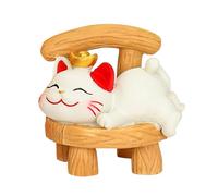 Pugermering Statuette Miniature de Chat En Résine, Décoration Animalière, Sculpture Souvenir, Cadeau pour Bureau, Chambre, Entrée, Style B
